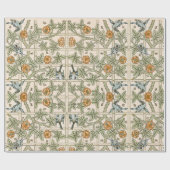Morris' Trellis -  Flower & Bird Pattern Cadeaupapier (Vlak)