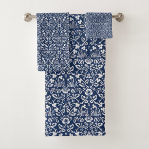 Morris Vintage 1882 Motif Arrière - plan bleu