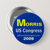 Morris voor de Button van het Congres (Voorkant /achterkant)