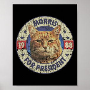 Morris voor President 1988 Kattenlover Poster