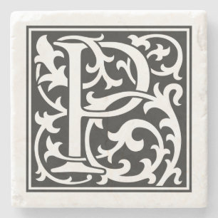 Morrisesque "P" Stone Onderzetter