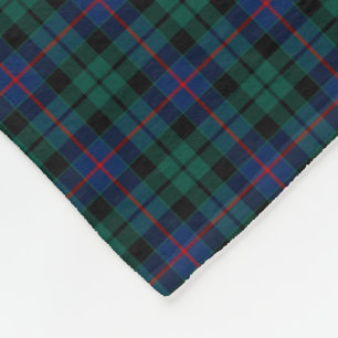 Morrison Clan Groene en Blauwe Tartan Fleece Deken