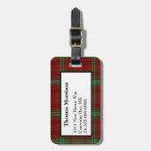 Morrison Clan Tartan Bagagelabel (Voorkant verticaal)