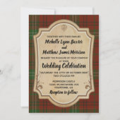 Morrison Tartan Wedding Invitation Kaart (Voorkant)