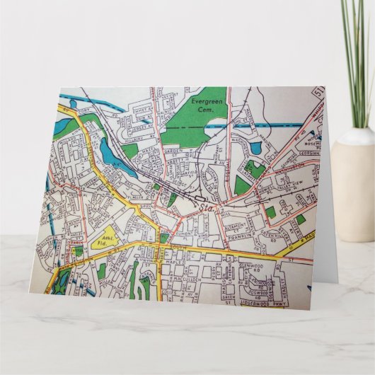 Morristown, carte de cru de NJ (Devant)