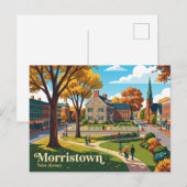 Morristown New Jersey Briefkaart (Voorkant / Achterkant)