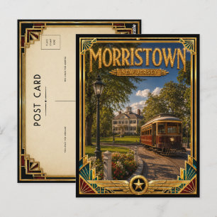 Morristown New Jersey Vintage Art Deco Gouden Tijd Briefkaart