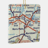 Morristown NJ Map Keramisch Ornament (Rechts)