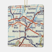 Morristown NJ Map Keramisch Ornament (Links)