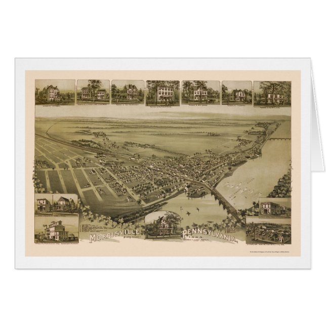 Morrisville, carte panoramique de PA - 1893 (Devant horizontal)