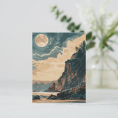 Morro Bay Beach California schilderij Briefkaart (Staand voorkant)