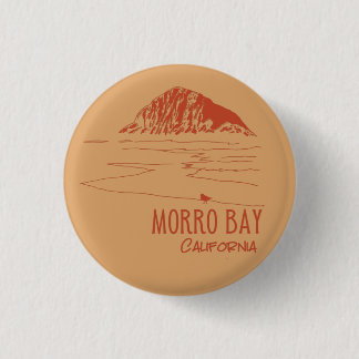 Morro Bay California Morro Rock Ronde Button 3,2 Cm