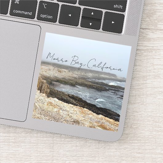 Morro Bay California Ocean Photography Laptop Sticker (Detail)