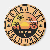 Morro Bay California Sunset Vacation Souvenir Magneet (Voorkant)