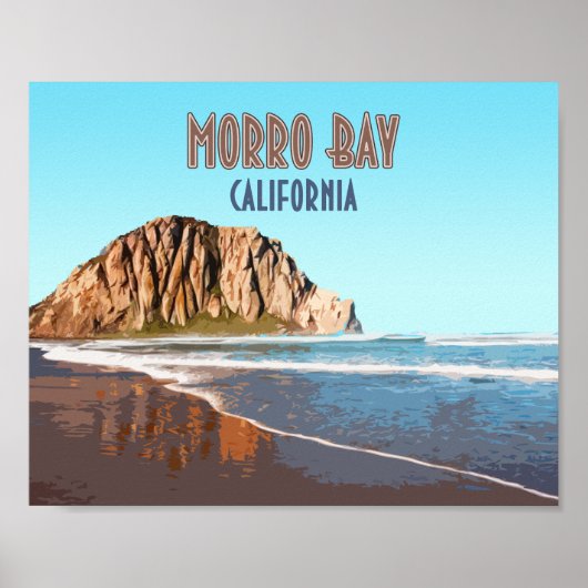 Morro Bay Rock California  Poster (Voorkant)
