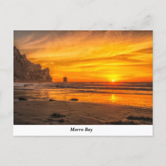 Morro Bay Sunset at the Beach Briefkaart