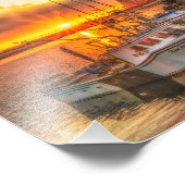 Morro Rock au coucher du soleil Impression photo (Coin)