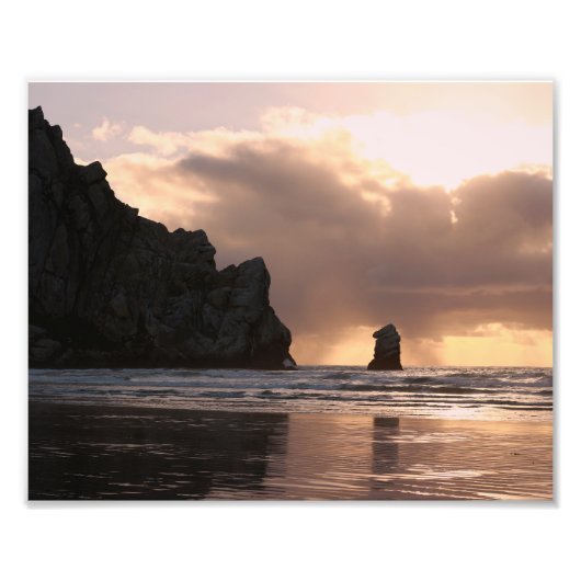 Morro Rock Beach Sunset Foto Foto Afdruk (Voorkant)