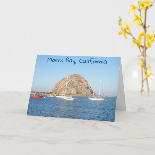 Morro Rock, Californië Kaart (Gele Bloem)