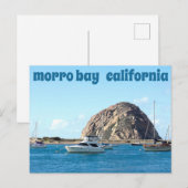 Morro Rock Harbour California Travel Briefkaart (Voorkant / Achterkant)