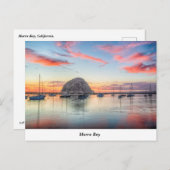 Morro Rock Sur La Carte Postale Dusk (Devant / Derrière)
