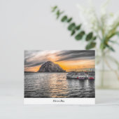 Morro Rock Sur La Carte Postale Dusk (Debout devant)