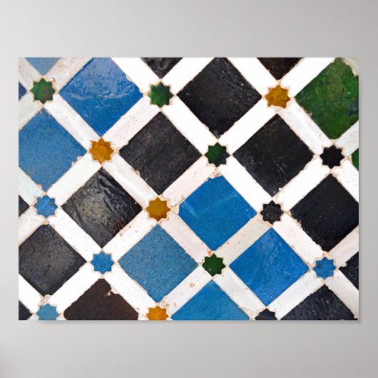 Morrocan Mosaic Decor Poster (Voorkant)