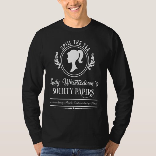 Mors The Tea Lady Whistledown Society papieren T-shirt (Voorkant)