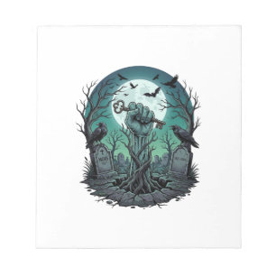 Mors Zombie Hand Skelet Sleutel Grafsteen Ravens H Notitieblok