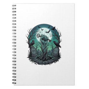 Mors Zombie Hand Skelet Sleutel Grafsteen Ravens H Notitieboek