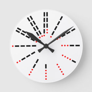 Morse Cod Clock Ronde Klok