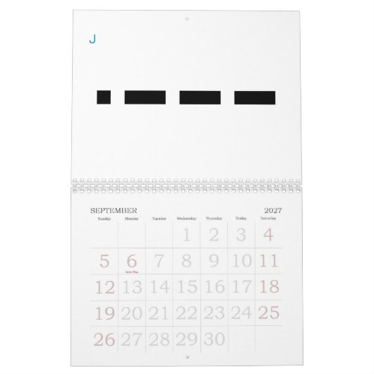 Morse Code 24-maanden alfabet Kalender (Sep 2027)