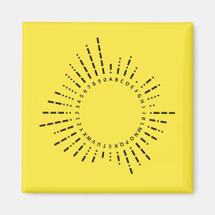 Morse Code Alfabet – Gele Technische Vormgeving Magneet