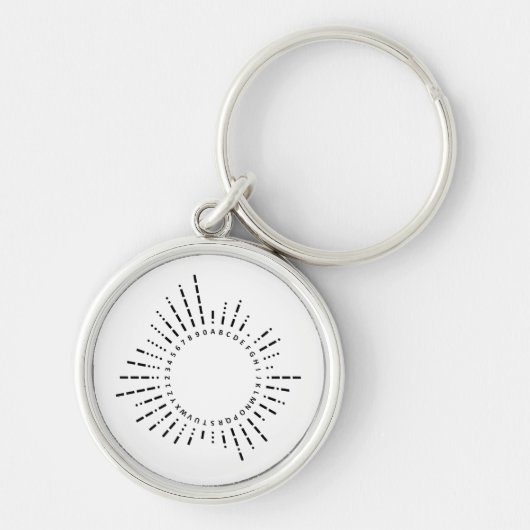 Morse Code Alfabet in Cirkel Sleutelhanger (Voorkant)