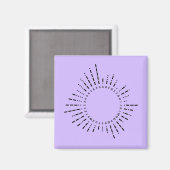 Morse Code Alfabet – Purple Tech Design Magneet (Voorkant / Achterkant)