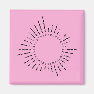 Morse Code Alfabet – Roze STEM-editie Magneet