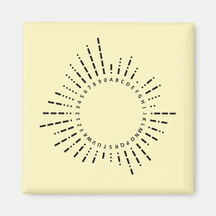 Morse Code Alfabet – Zachte Gele Leerzaam Magneet