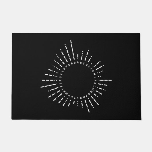 Morse Code Alphabet Deurmat (Voorkant)