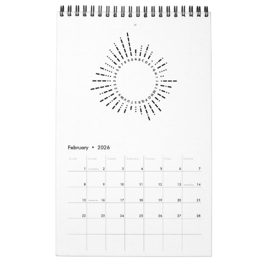 Morse Code Alphabet Kalender (Feb 2026)