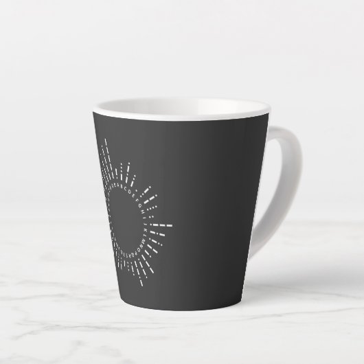 Morse Code Alphabet Latte Mok (Rechterhoek)