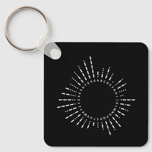 Morse Code Alphabet Sleutelhanger (Voorkant)