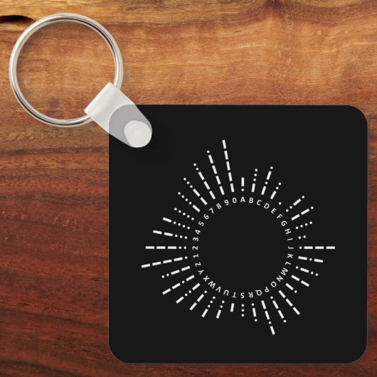 Morse Code Alphabet Sleutelhanger (Voorkant)