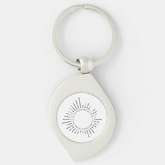 Morse Code Alphabet Sleutelhanger (Voorkant)