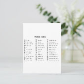 Morse Code Briefkaart (Staand voorkant)