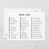 Morse Code Briefkaart (Voorkant / Achterkant)