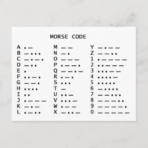 Morse Code Briefkaart