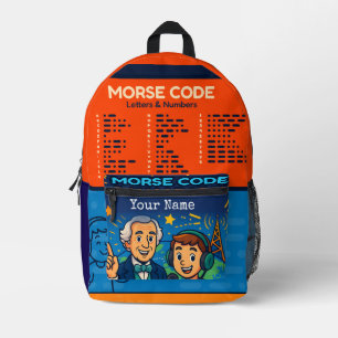 Morse Code & HAM Radio Kinder Aangepaste Naam Bedrukte Rugzak