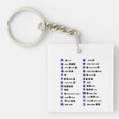 Morse Code Key-Chain 2-Sided Sleutelhanger (Voorkant)