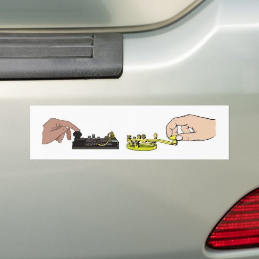 Morse Code Keys Bumpersticker (Op auto)