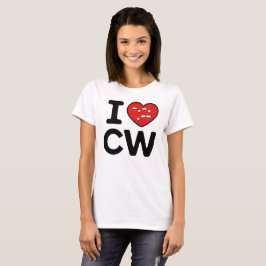 Morse Code Liefde - CW Whispering Waves T-shirt